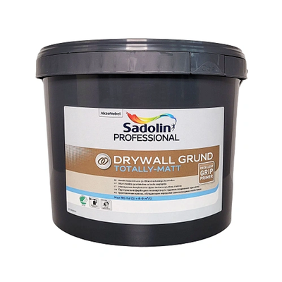 Ґрунтувальна фарба на водній основі Sadolin Professional Drywall Grund для стін та стелі, біла, BW, 10 л 5774704 фото