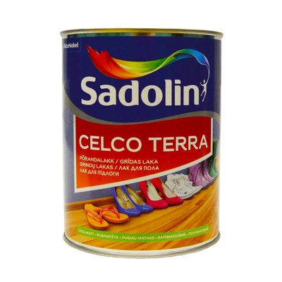Лак для пола Sadolin Celco Terra алкидный, полуматовый, бесцветный, 1 л 5181367 фото