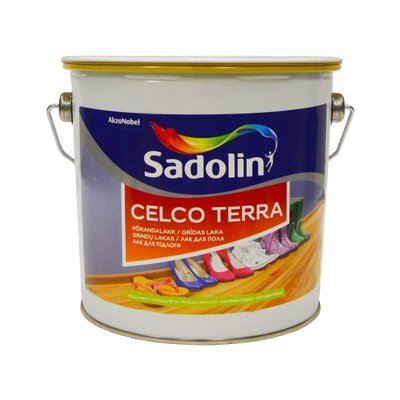 Лак для пола Sadolin Celco Terra алкидный, полуматовый, бесцветный, 2.5 л 5181369 фото