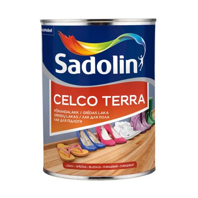 Лак для пола Sadolin Celco Terra алкидный, глянцевый, бесцветный, 1 л 5181373 фото