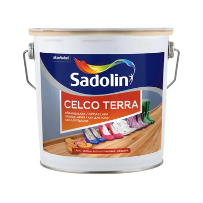 Лак для пола Sadolin Celco Terra алкидный, глянцевый, бесцветный, 2.5 л 5181375 фото