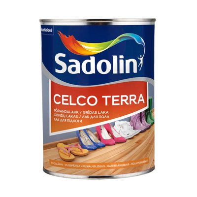 Лак для підлоги Sadolin Celco Terra алкідний, напівглянцевий, безбарвний, 1 л 5181370 фото