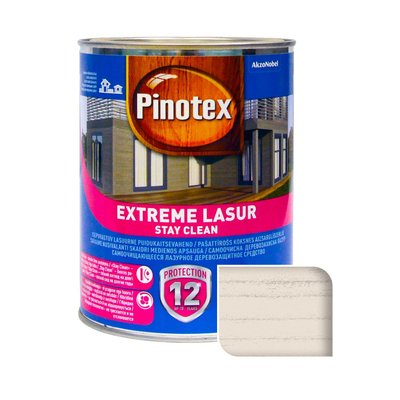 Пропитка лазурная для дерева Pinotex Extreme Lasur самоочищающаяся, снег, 1 л 5302333 фото