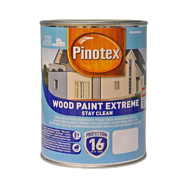 Фарба для дерева Pinotex Wood Paint Extreme самоочисна, біла, BW, 1 л 5309452 фото