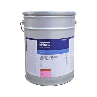 Полиуретановая краска Sikkens Solido Color SC-T430H-15, двухкомпонентная, белая, полуматовая, 20 кг 43015 фото