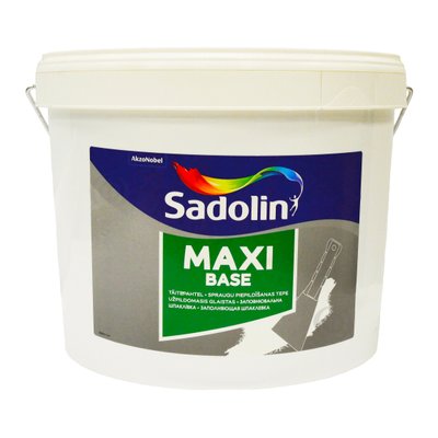 Заполняющая легкая шпаклевка Sadolin Maxi Base для стен и потолка, светло-серая, 10 л 5072825 фото