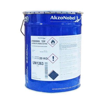 Полиуретановая краска AkzoNobel 210909909, двухкомпонентная, черная, высокоглянцевая, 20 кг 2109099095 фото