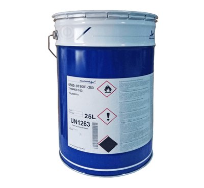 Медленный растворитель AkzoNobel 163 для полиуретановых материалов, бесцветный, 25 л (6500-019001-250) 163 фото