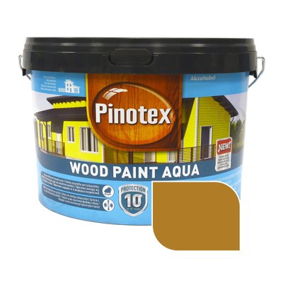 Краска для дерева Pinotex Wood Paint Aqua атмосферостойкая, желтая, 2.5 л 5555706 фото