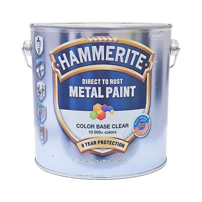 Краска 3 в 1 по металлу Hammerite Metal Paint Base Smooth защитная, бесцветная, BC, 2.35 л 5586661 фото