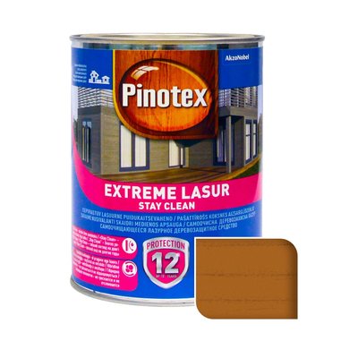 Пропитка лазурная для дерева Pinotex Extreme Lasur самоочищающаяся, орегон, 1 л 5748642 фото