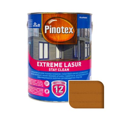 Пропитка лазурная для дерева Pinotex Extreme Lasur самоочищающаяся, орегон, 3 л 5748651 фото