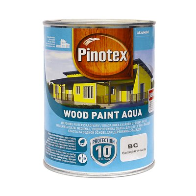 Краска для дерева Pinotex Wood Paint Aqua атмосферостойкая, бесцветная, BC, 0.93 л 5309442 фото