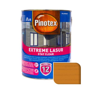 Пропитка лазурная для дерева Pinotex Extreme Lasur самоочищающаяся, калужница, 3 л 5309028 фото