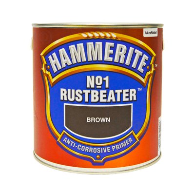 Ґрунт по металу Hammerite No.1 Rustbeater антикорозійний, темно-коричневий, 2.5 л 5119002 фото