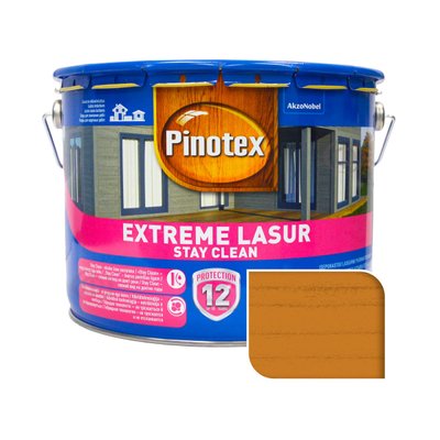 Пропитка лазурная для дерева Pinotex Extreme Lasur самоочищающаяся, калужница, 10 л 5308748 фото