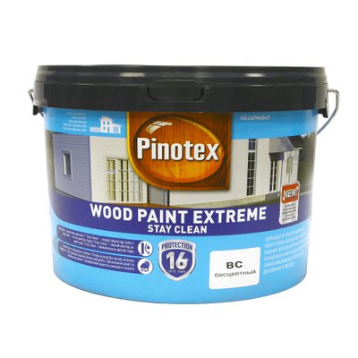 Краска для дерева Pinotex Wood Paint Extreme самоочищающаяся, бесцветная, BC, 2.35 л 5310521 фото