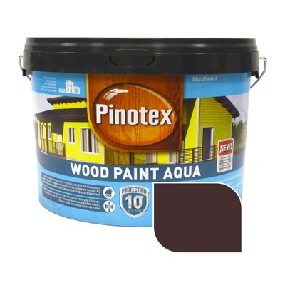 Краска для дерева Pinotex Wood Paint Aqua атмосферостойкая, коричневая, 2.5 л 5555699 фото