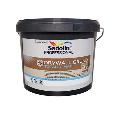 Ґрунтувальна фарба на водній основі Sadolin Professional Drywall Grund для стін та стелі, біла, BW, 2.5 л 5774699 фото
